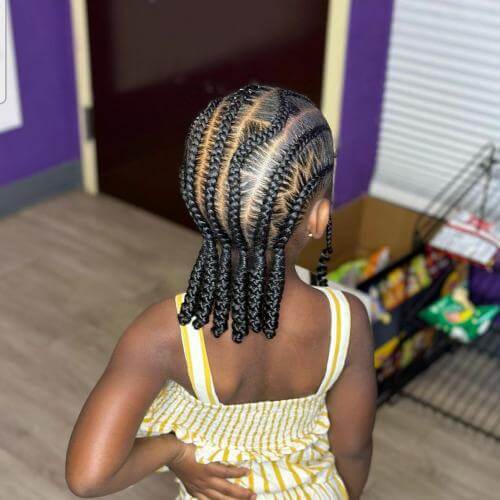 Neat Cornrows Into Braids Neat Cornrows Into Braids — Little Black Girl Hairstyles