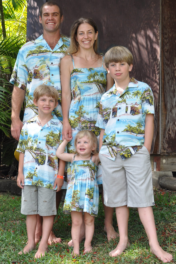 Palm Tree Paradise: Tropical Print Beach Family Style — Matching Family Outfits