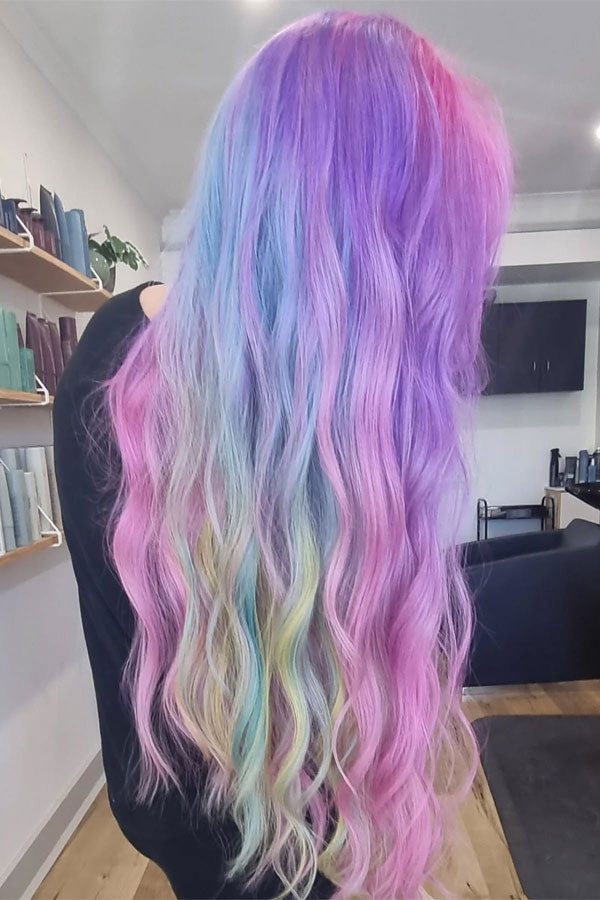 Pastel Rainbow Highlights Visual Idea Pastel Rainbow Highlights Visual Idea — Unicorn Hair