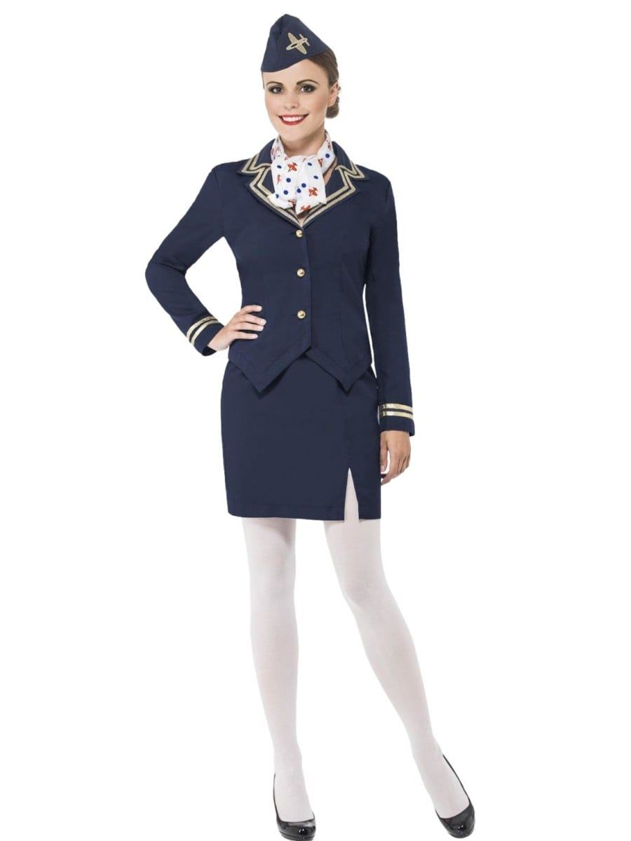 Navy Fitted Jacket and Pencil Skirt with White Scarf Navy Fitted Jacket and Pencil Skirt with White Scarf — Hostess Outfits