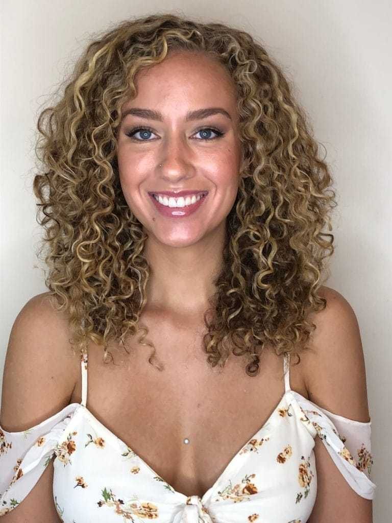 Air Dried Visual Idea — Balayage Curly Hair