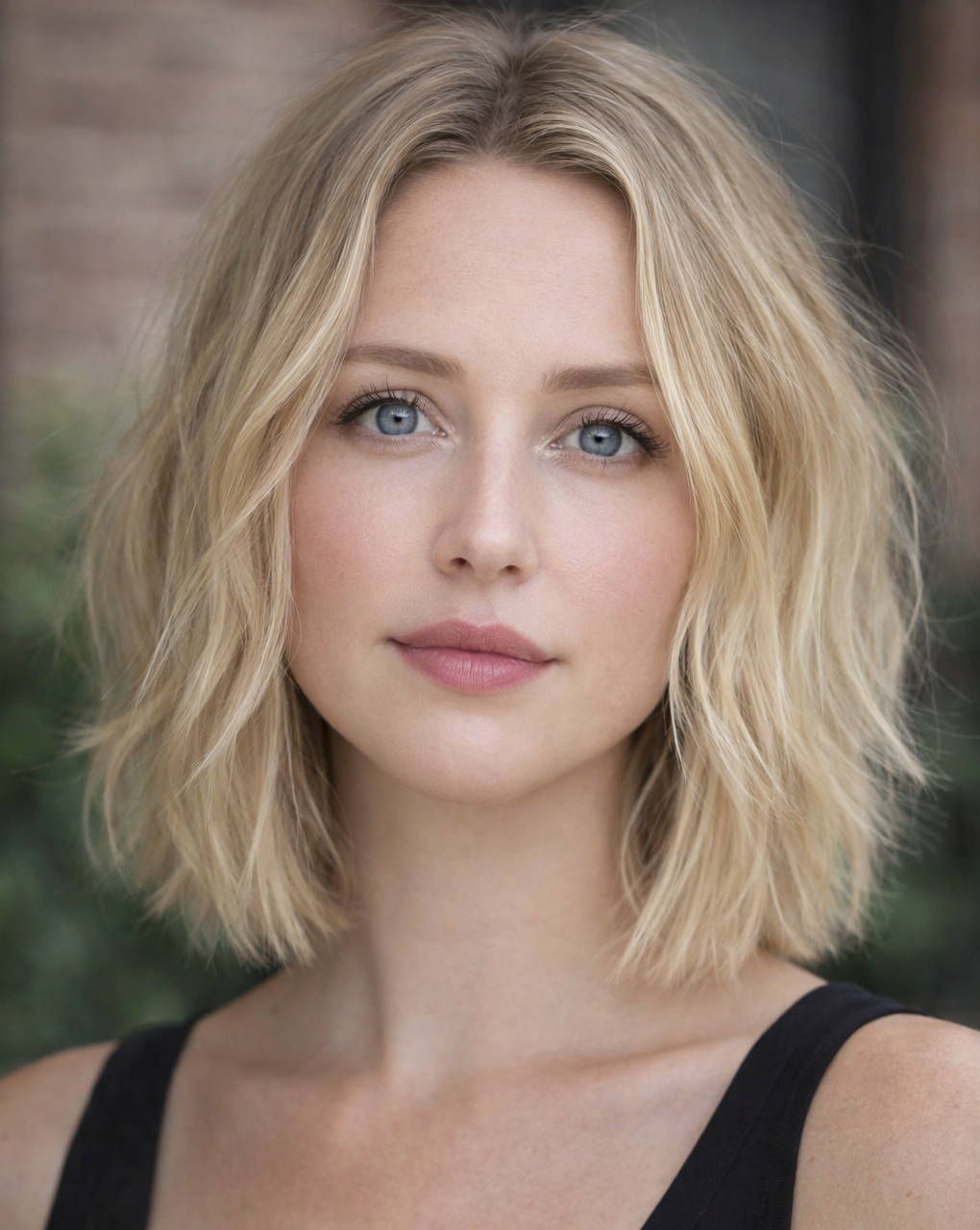 Textured Wavy Bob In Ash Blonde Textured Wavy Bob In Ash Blonde — Hairstyles for Round Faces