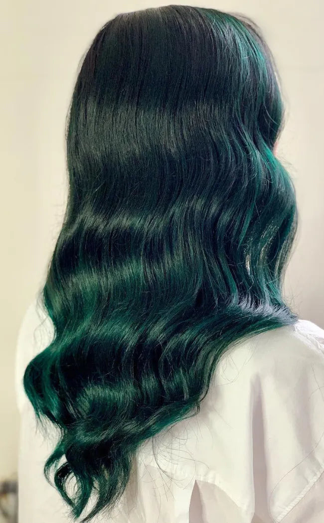 Dark Base With Forest Green Highlights Visual Idea — Forest Green Hair