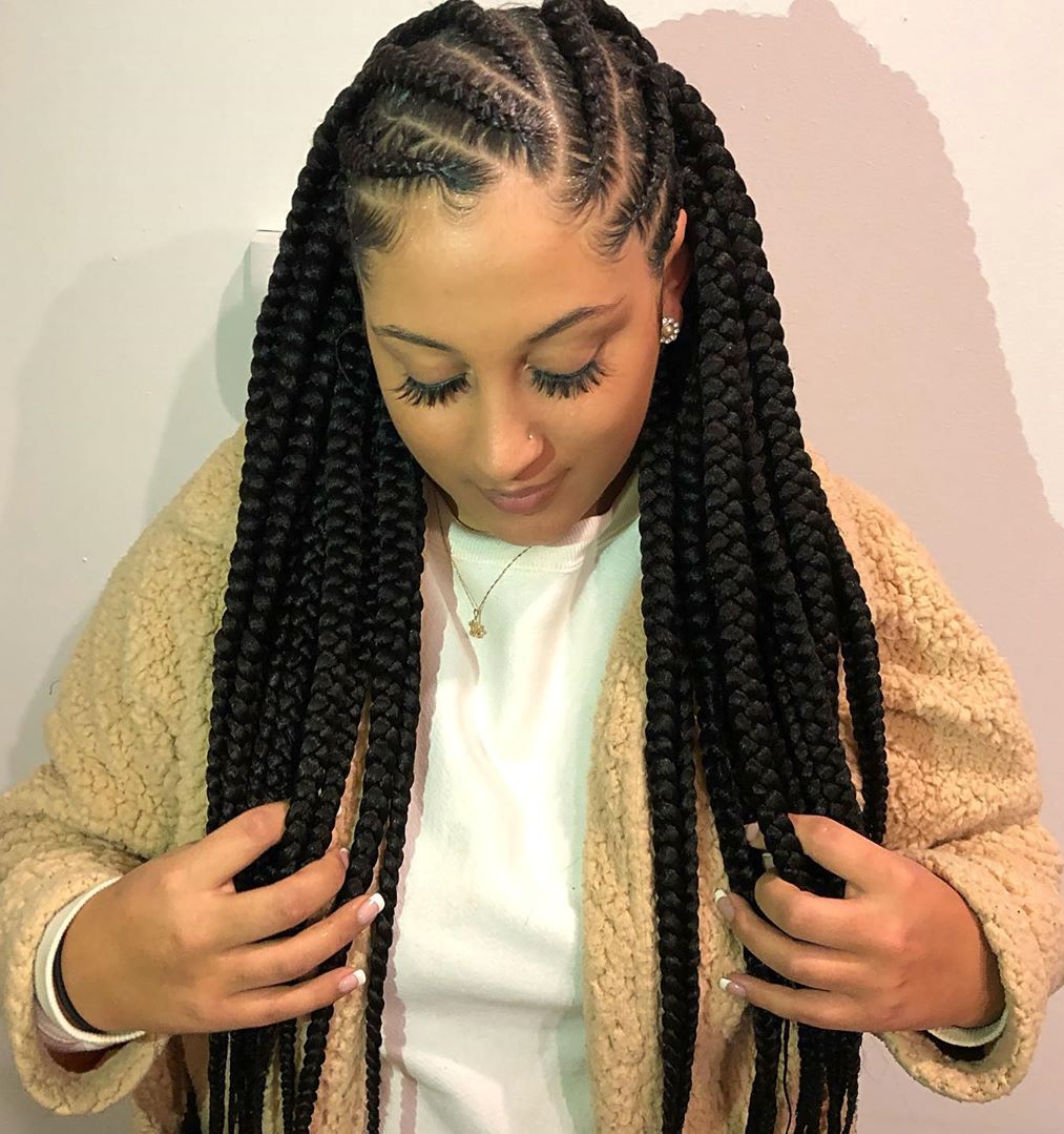 No Bangs Visual Idea No Bangs Visual Idea — Criss Cross Braids