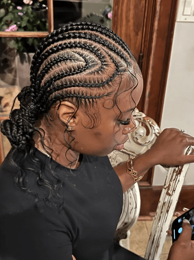 Swirl Pattern Braided Updo Swirl Pattern Braided Updo — Braided Updos for Black Hair