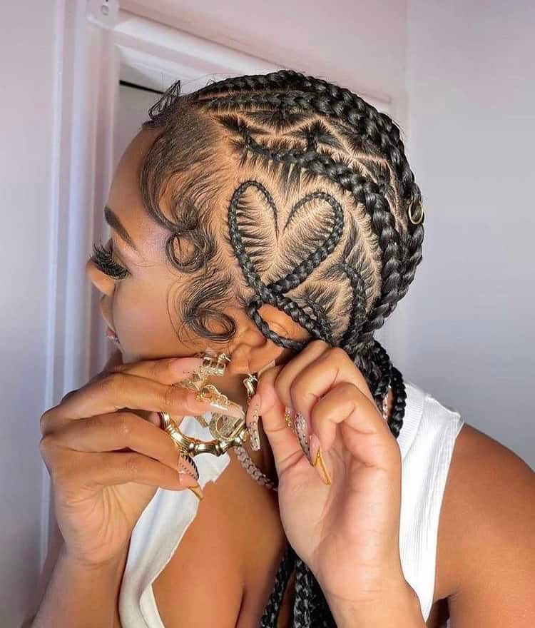 Braid Length Not Fully Visible Visual Idea Braid Length Not Fully Visible Visual Idea — Heart Part Braids