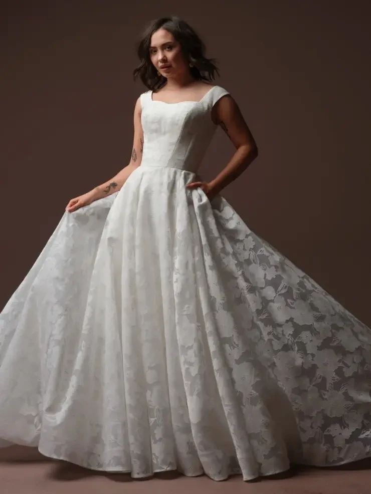 Jacquard Ballgown for Grand Formal Occasions — Modest Dresses