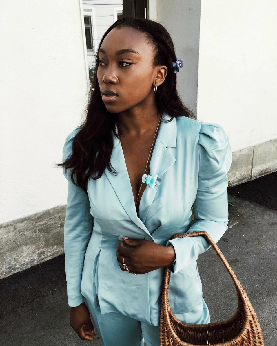 Everyday Essential: Large Thin Silver Hoops with a Black Tee — Silver Hoops Outfits