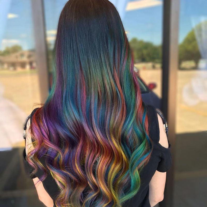 Back View Visual Idea — Holographic Hair