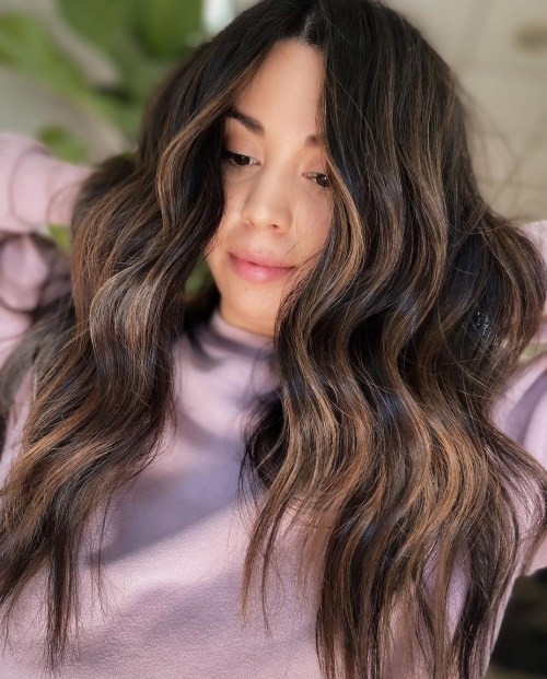 Front View Visual Idea — Brunette Balayage