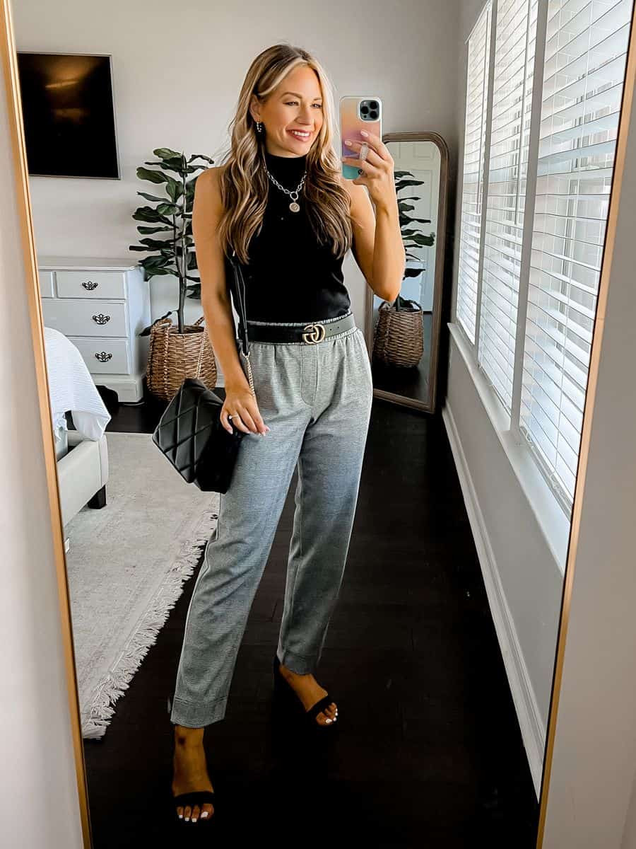 Loungewear Set Cinched with a Logo Belt — Belt Outfits