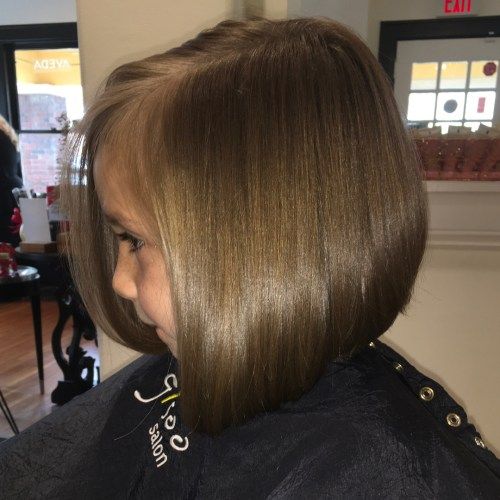 Sleek Medium Brown Bob No Bangs — Kids Haircuts