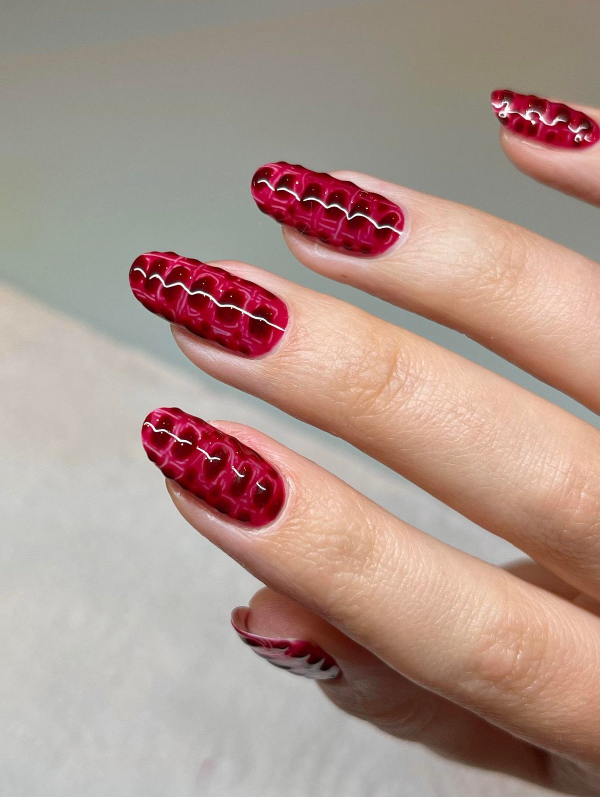 Gave myself some alligator nails 😊 : r/Nails
