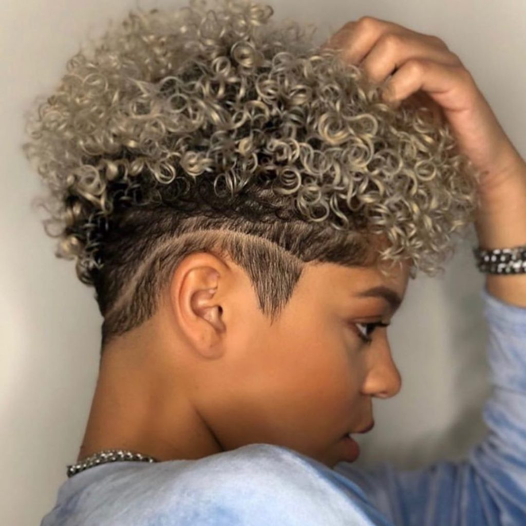 Tapered Undercut with Geometric Design — Tapered Cut for Black Women