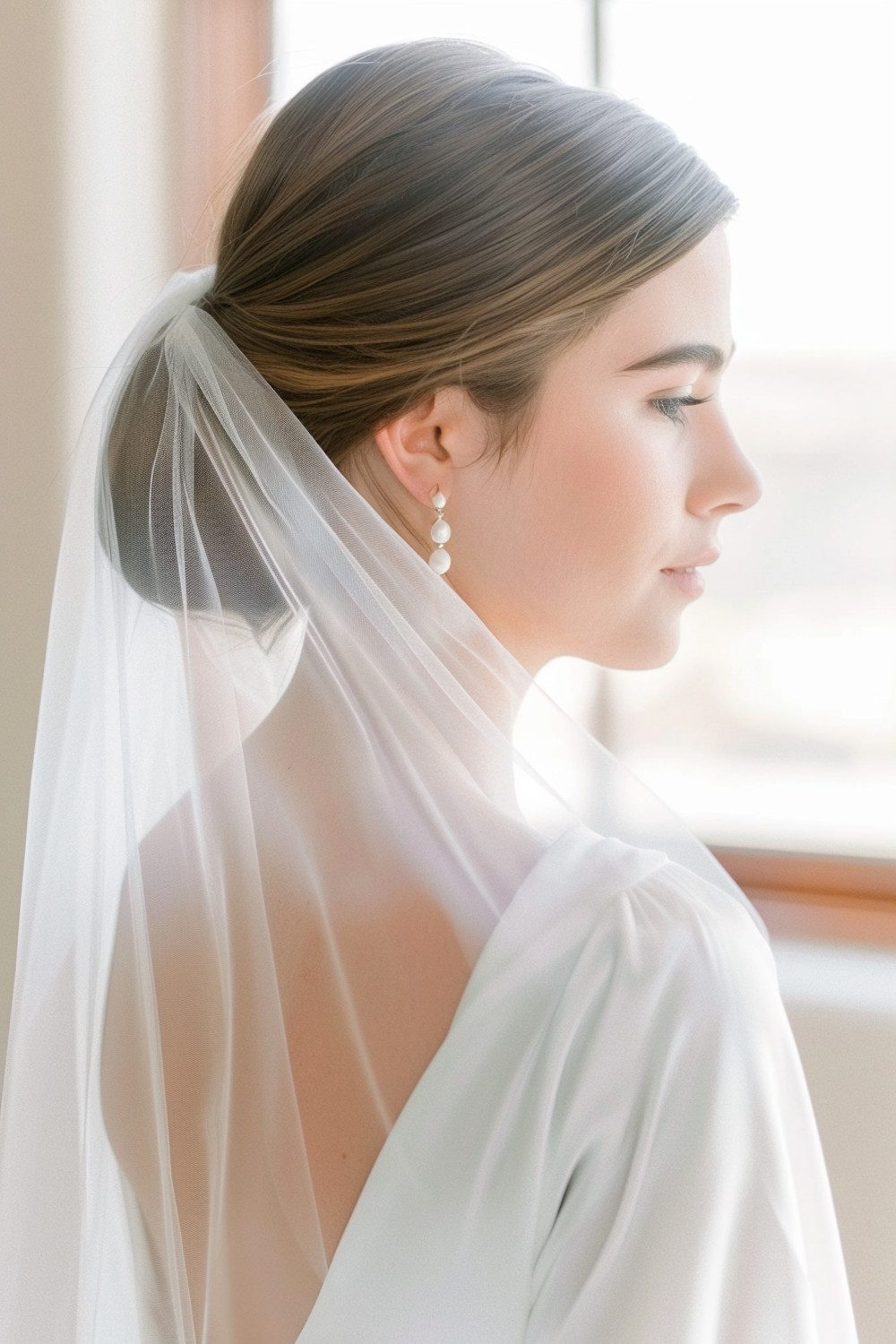 Dark Brown Visual Idea Dark Brown Visual Idea — Wedding Hairstyles with Veil