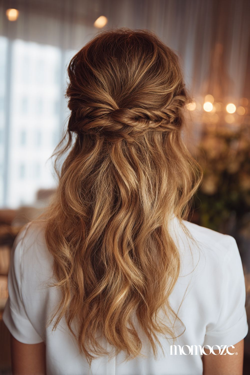 Wavy Medium Density Visual Idea — Half Up Half Down Medium Hair