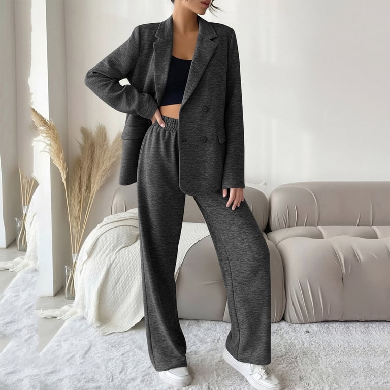 Navy Satin Set with Puffed Sleeves and Purple Heels — Dressy Casual Outfits