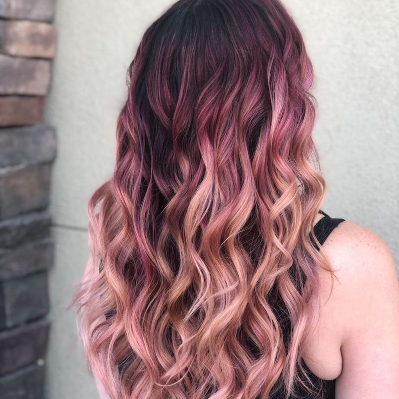 Seamless Rose Gold Ombre Waves Seamless Rose Gold Ombre Waves — Rose Gold Hair