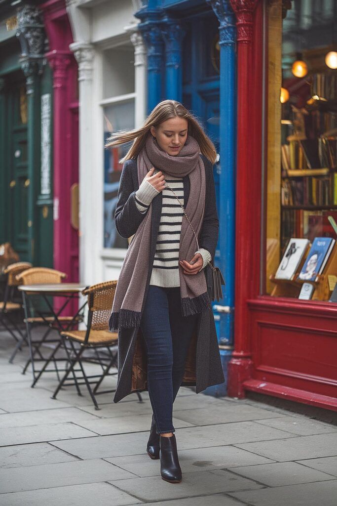 Longline Coat and Scarf for Urban Exploration — Ireland Outfits
