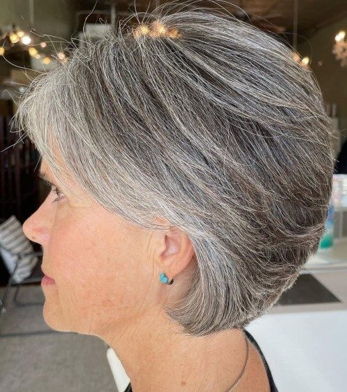 Salt And Pepper Visual Idea — Layered Bob