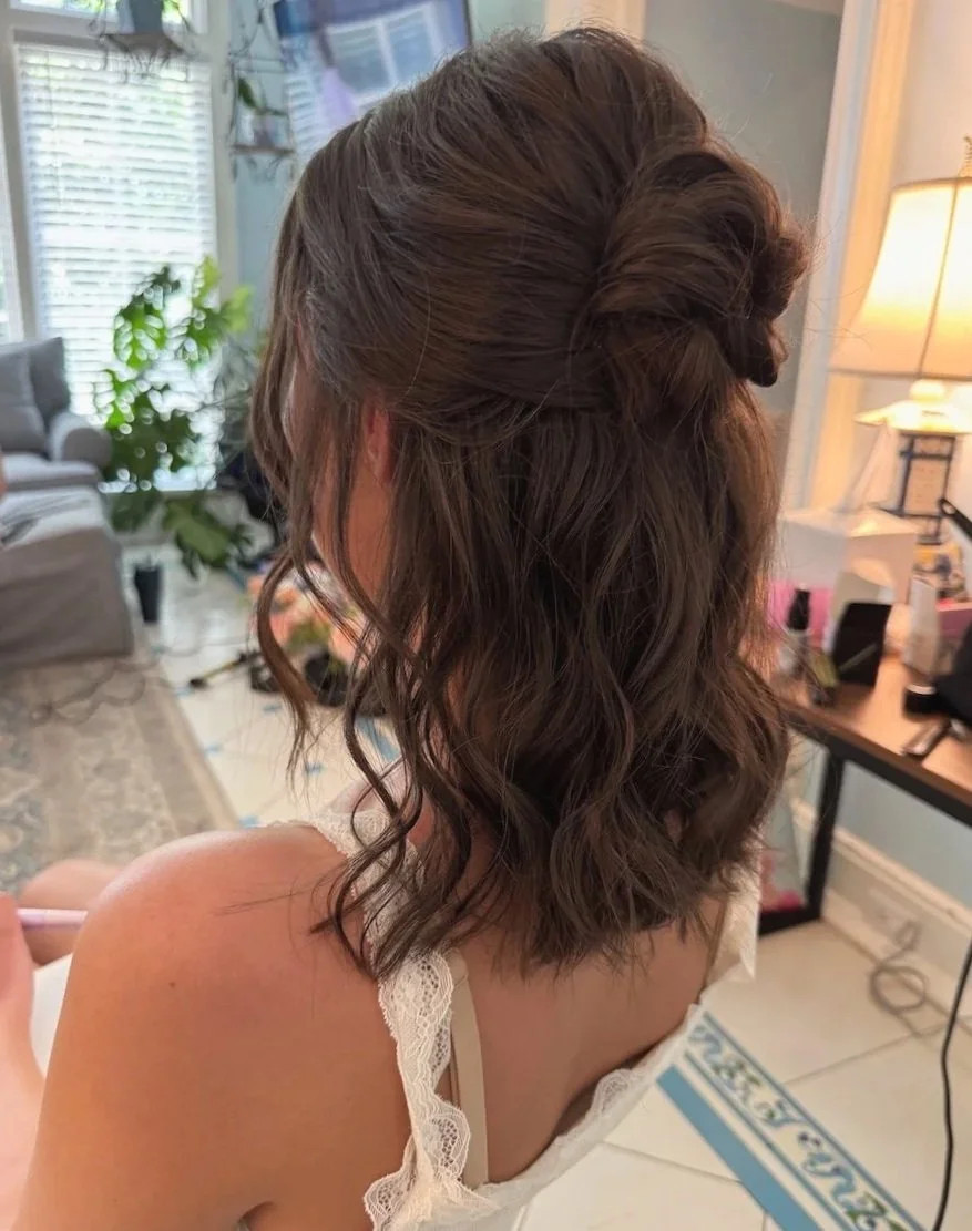 Dark Brown Visual Idea Dark Brown Visual Idea — Half Up Half Down Short Hair