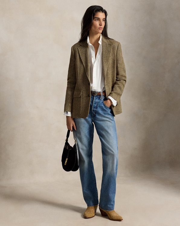 Classic Casual: Tweed Blazer and Denim — Ralph Lauren Outfits