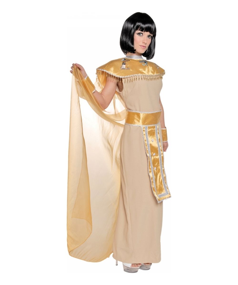 Egyptian Goddess Costume with Gold Cape and Collar Egyptian Goddess Costume with Gold Cape and Collar — Egypt Outfits