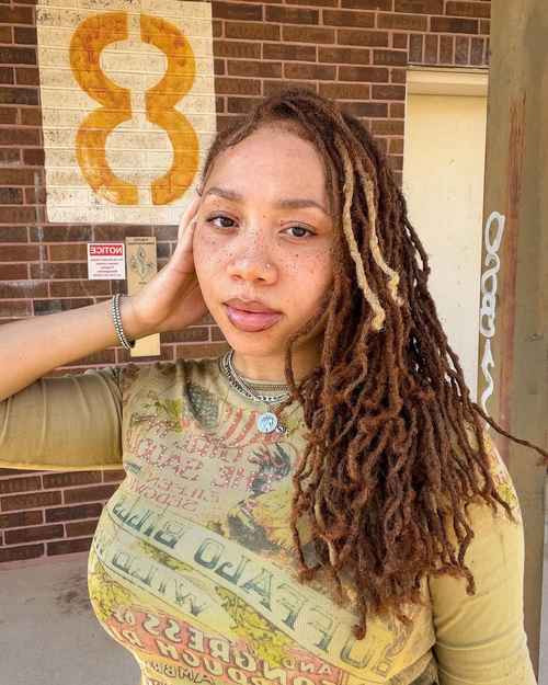Medium Brown Locs With Subtle Blonde — Loc Colors