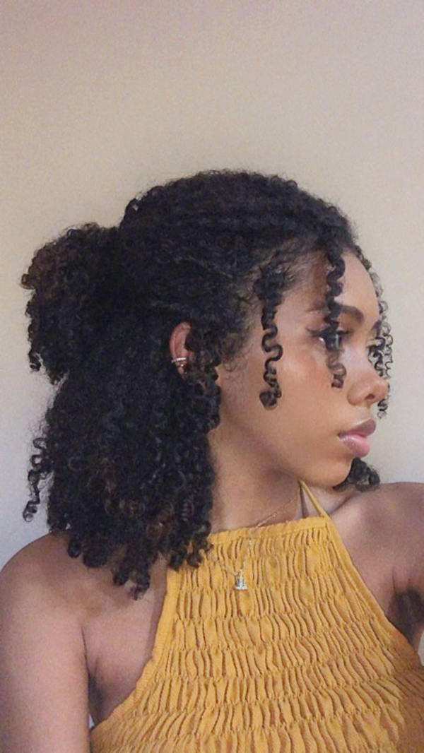 Half-Up Half-Down with Face-Framing Coils Half-Up Half-Down with Face-Framing Coils — 4B Hairstyles