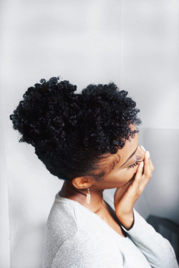 Short Hair Puff With Curly Bangs — High Puff