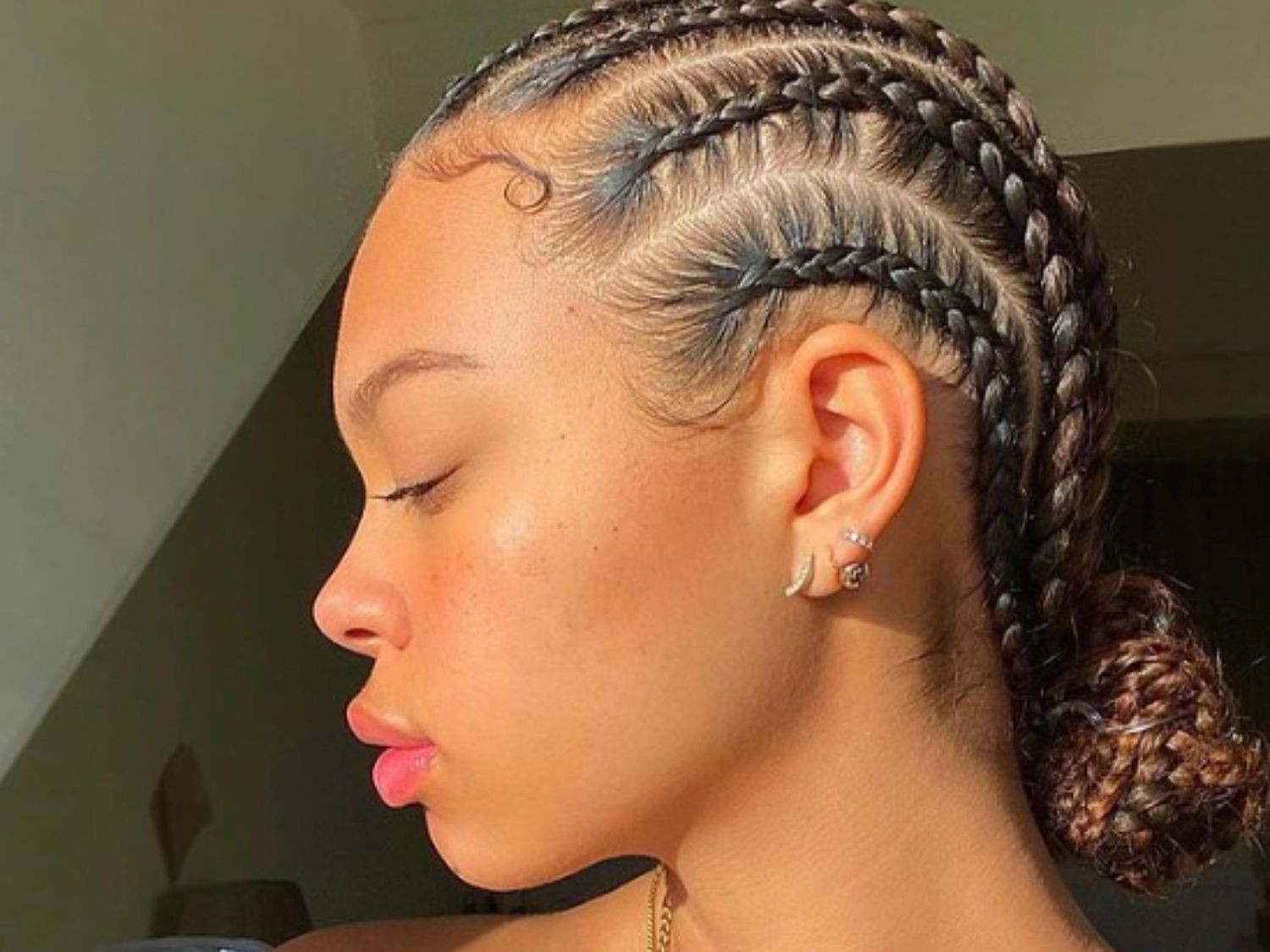 Coily Black Cornrow Braids to Low Bun Coily Black Cornrow Braids to Low Bun — Ballet Hairstyles