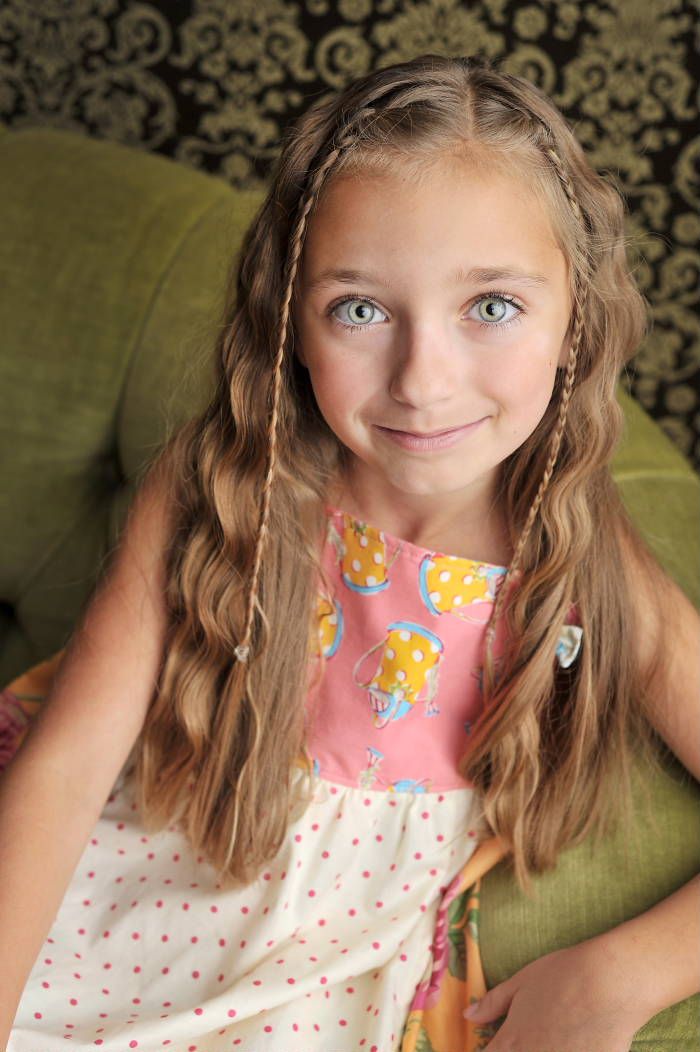 Light Brown Braids and Waves — Family Photo Hairstyles
