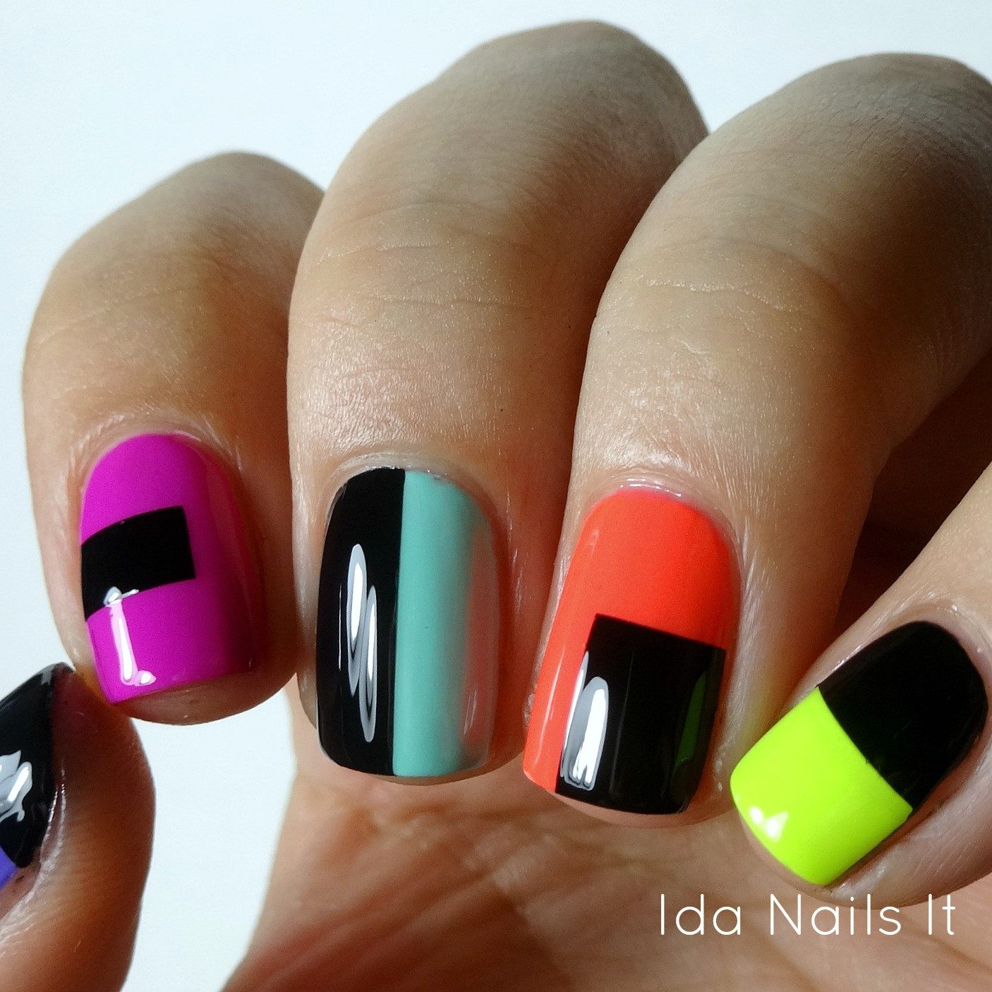 Geometric Color Blocks On All Nails Contrasting Matte Geometric Color Blocks Geometric Color Blocks On All Nails Contrasting Matte Geometric Color Blocks — Color Block Nails