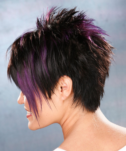 Pixie With Purple Streaks Shaved Sides Pixie With Purple Streaks Shaved Sides — Violet Hair