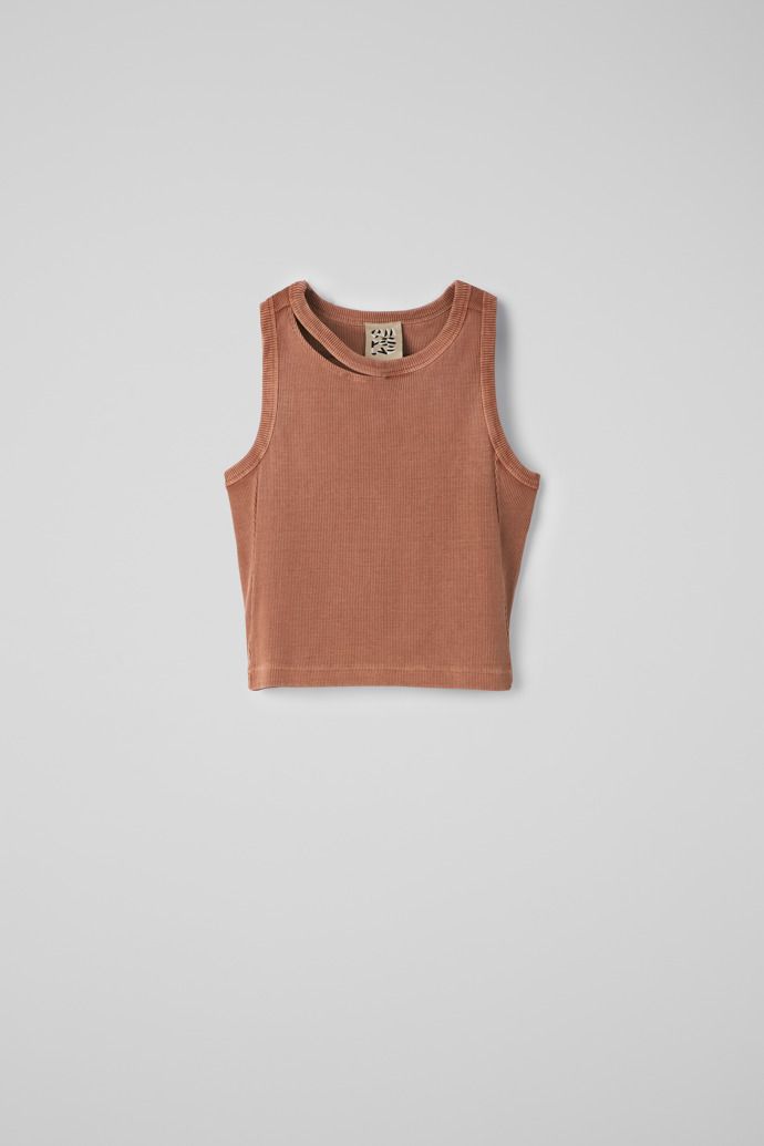 Modern Cut-Out Detail: Terracotta Cropped Tank — Tank Tops