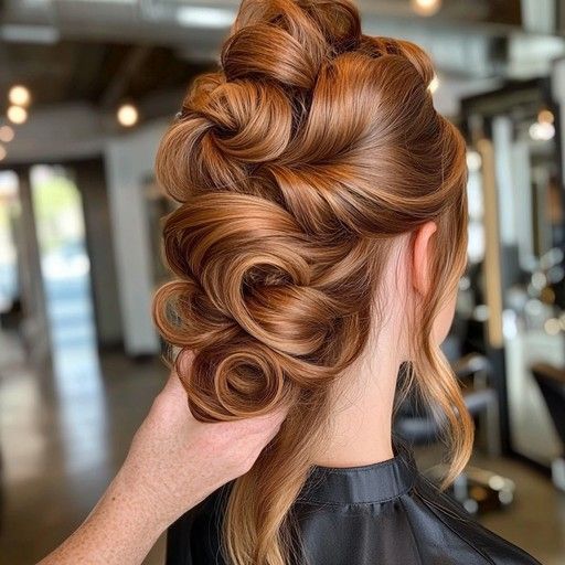 Updo With Sculptural Curls Updo With Sculptural Curls — Hairstyles for Servers
