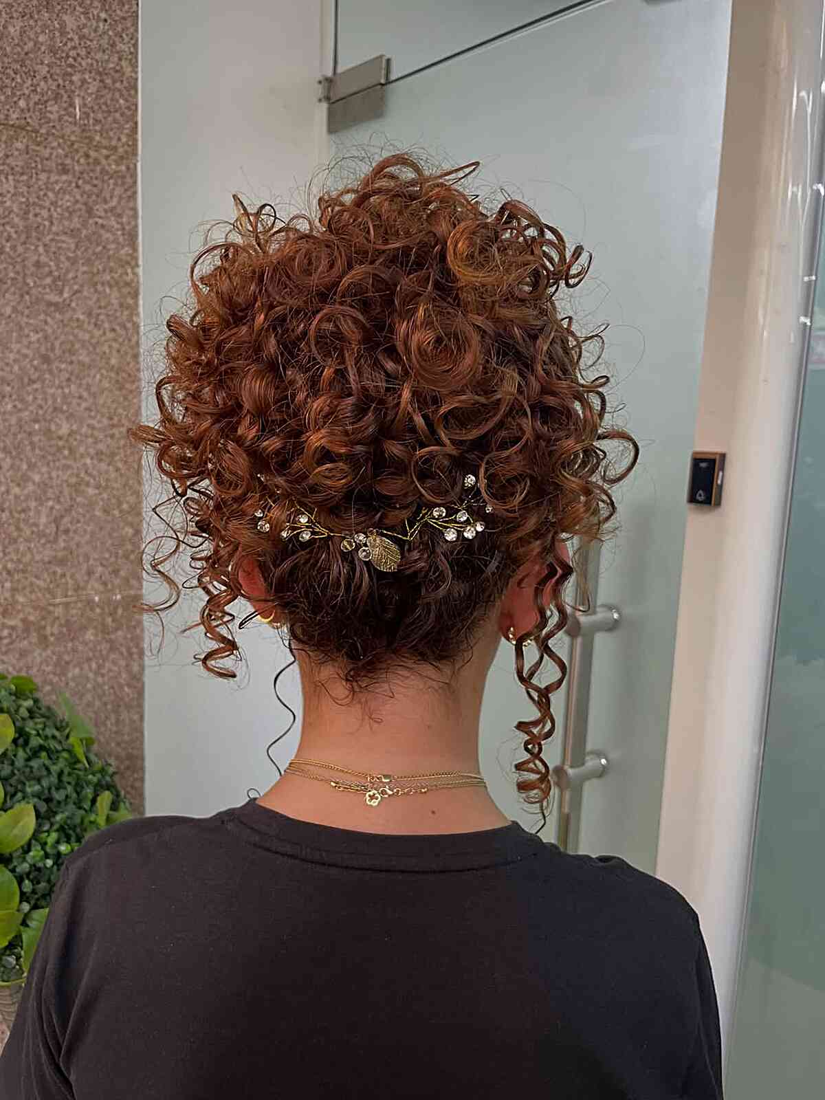 Intricate Reddish Brown Curly Updo Intricate Reddish Brown Curly Updo — 2C Hairstyles