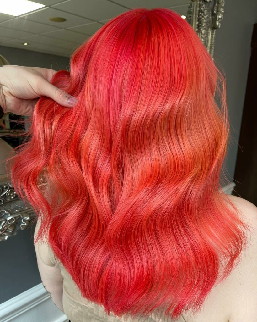 Vibrant Coral Waves for Thick Hair — Coral Hair