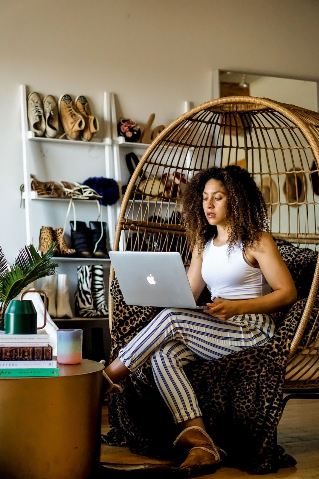 Striped Pants and Tank Top: The Ultimate Casual WFH Comfort Striped Pants and Tank Top: The Ultimate Casual WFH Comfort — Work From Home Outfits