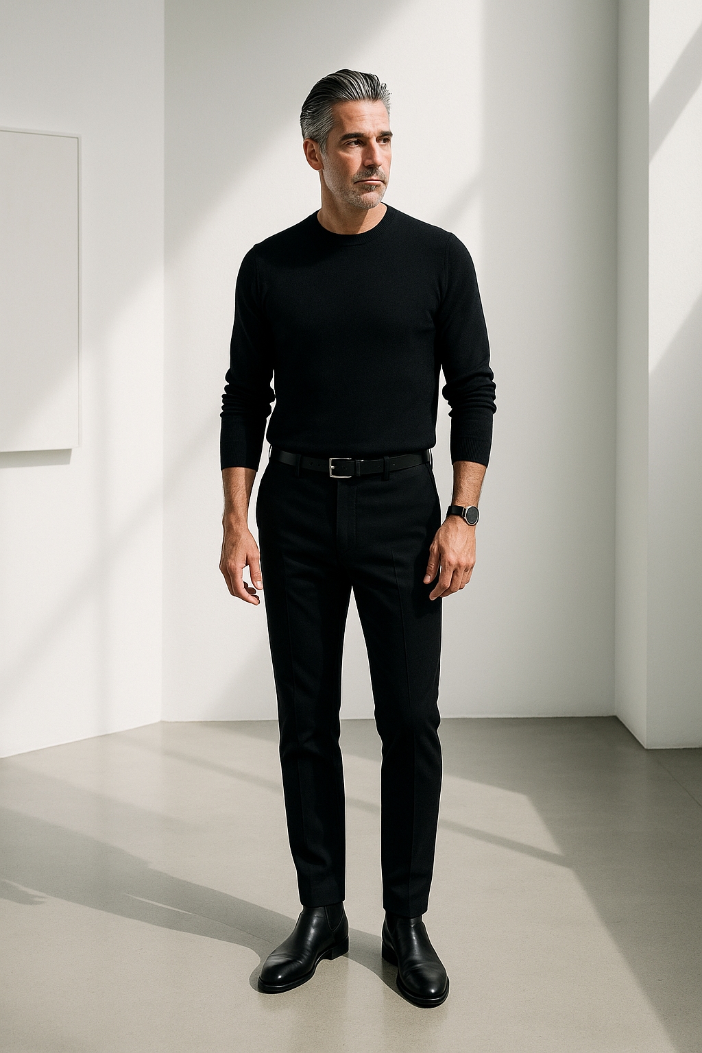 Sleek All-Black Ensemble for a Date Night Sleek All-Black Ensemble for a Date Night — Mens Date Night Outfits