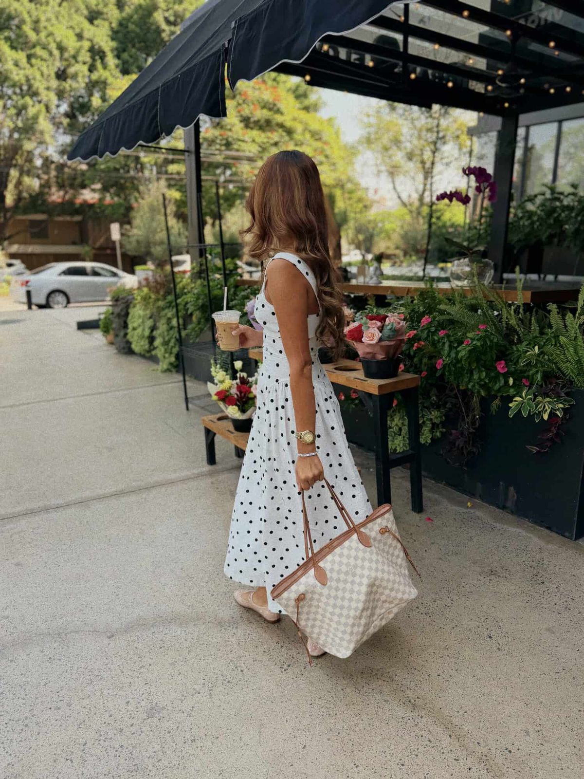Tie-Waist Fit-and-Flare Midi Dress for Casual Outings Tie-Waist Fit-and-Flare Midi Dress for Casual Outings — Polka Dot Dresses