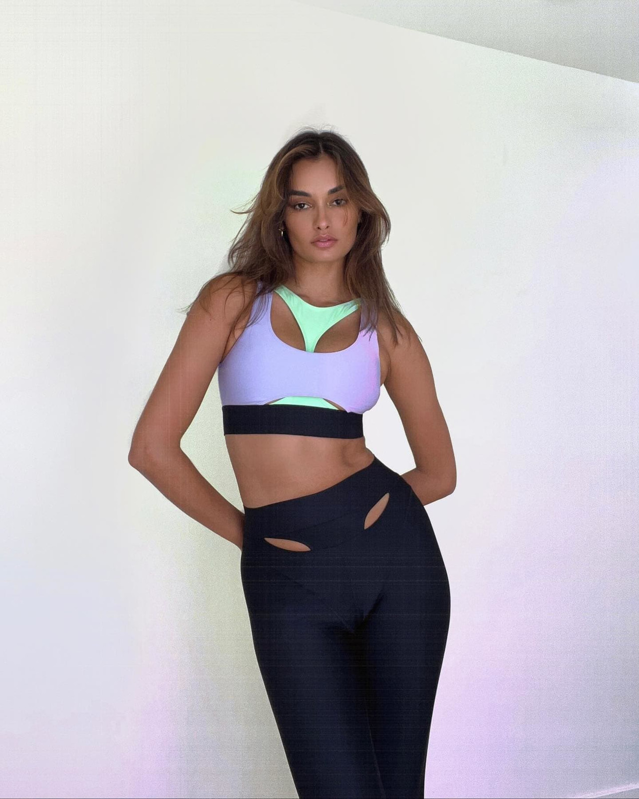 Layered Sports Bras and Cutout Leggings — Alo Outfits