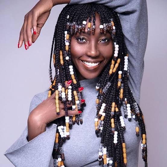 Box Braids With Straight Cut Bangs — Layered Braids