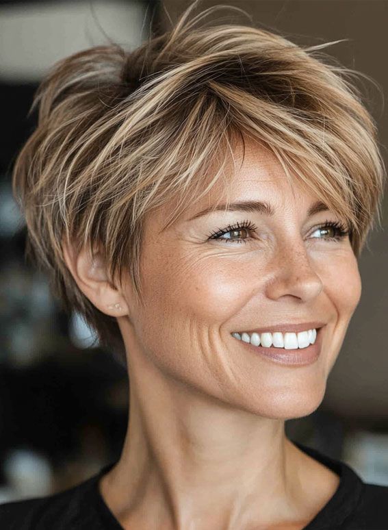 Tousled Blonde Pixie Tousled Blonde Pixie — Wash and Go Haircuts