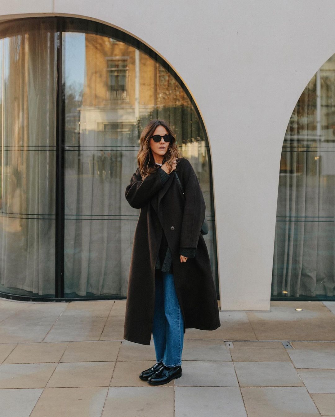Oversized Coat and Straight Leg Jeans — Straight Leg Jeans Outfits