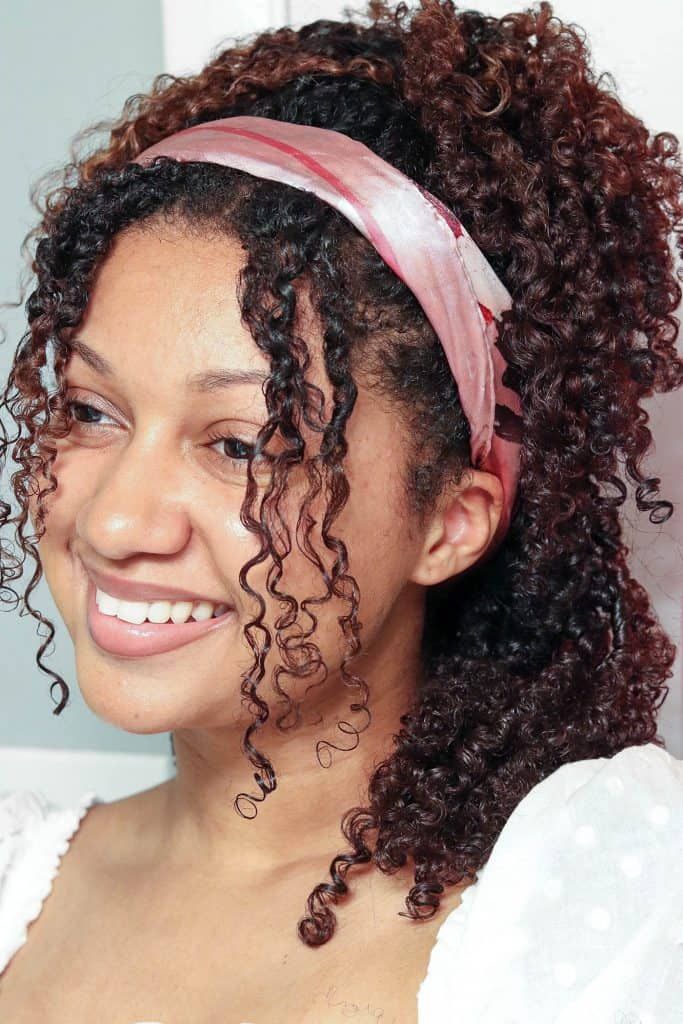 Curtain Bangs Visual Idea — Half Up Half Down with Curls