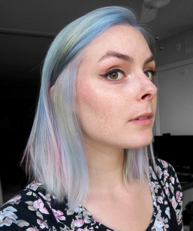 Collarbone Lob with Opal Pastels Collarbone Lob with Opal Pastels — Opal Hair