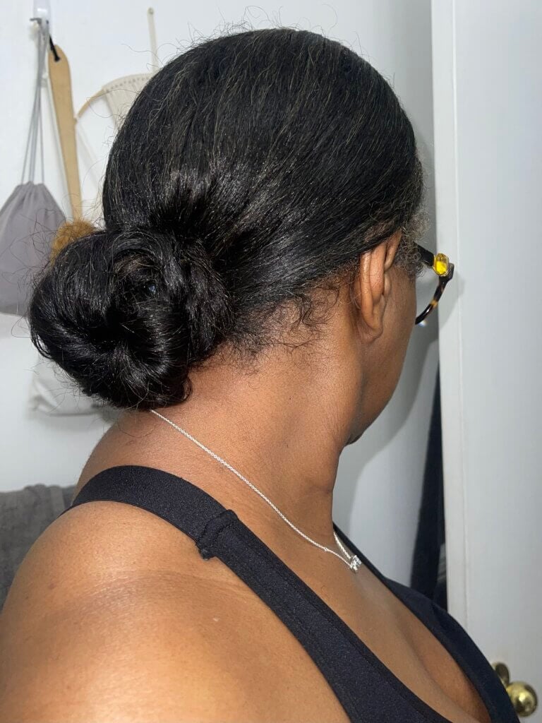 Sleek Black Low Bun Sleek Black Low Bun — Bun Hairstyles