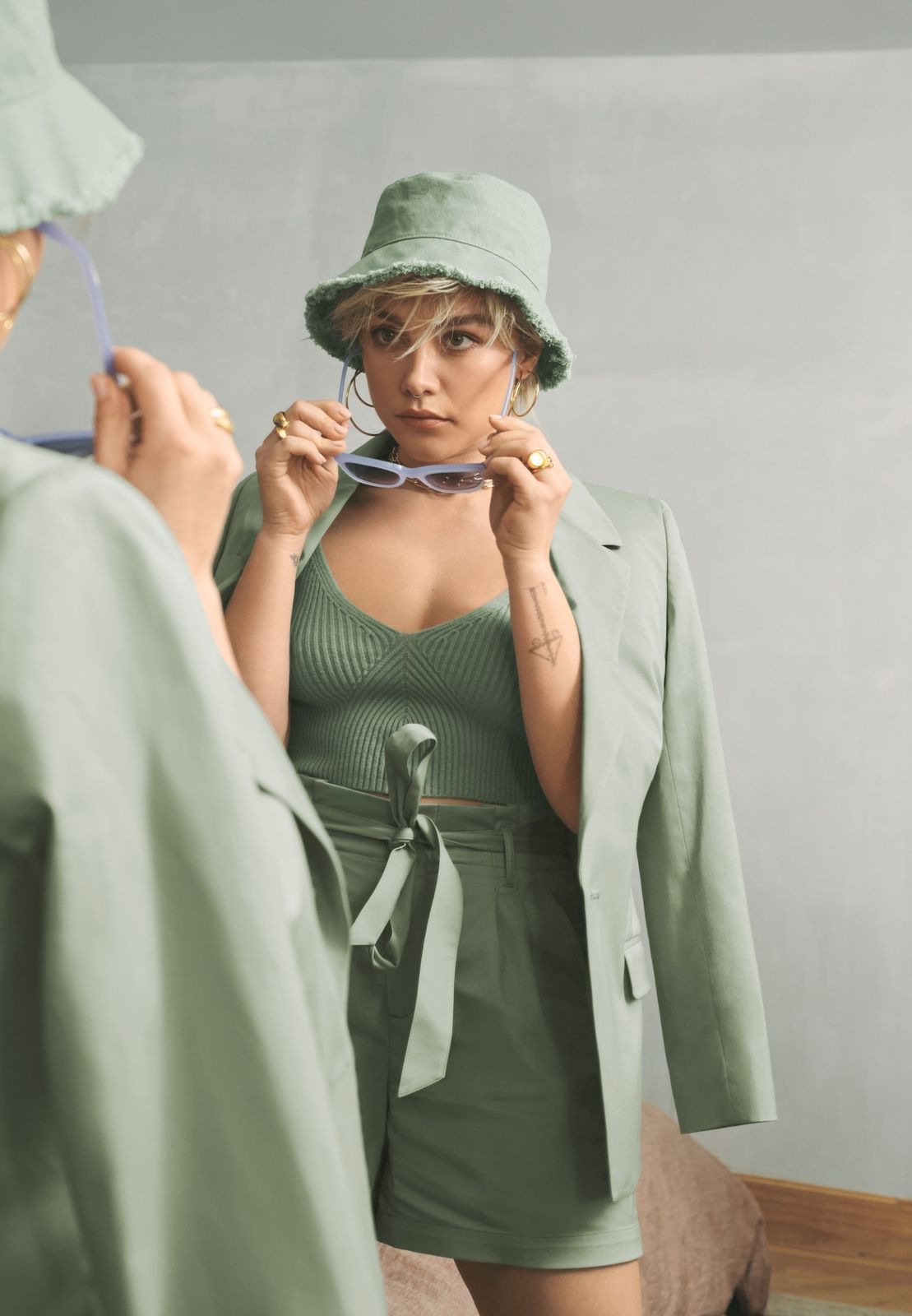 Sage Green Relaxed Suit for Casual Outings Sage Green Relaxed Suit for Casual Outings — Florence Outfits