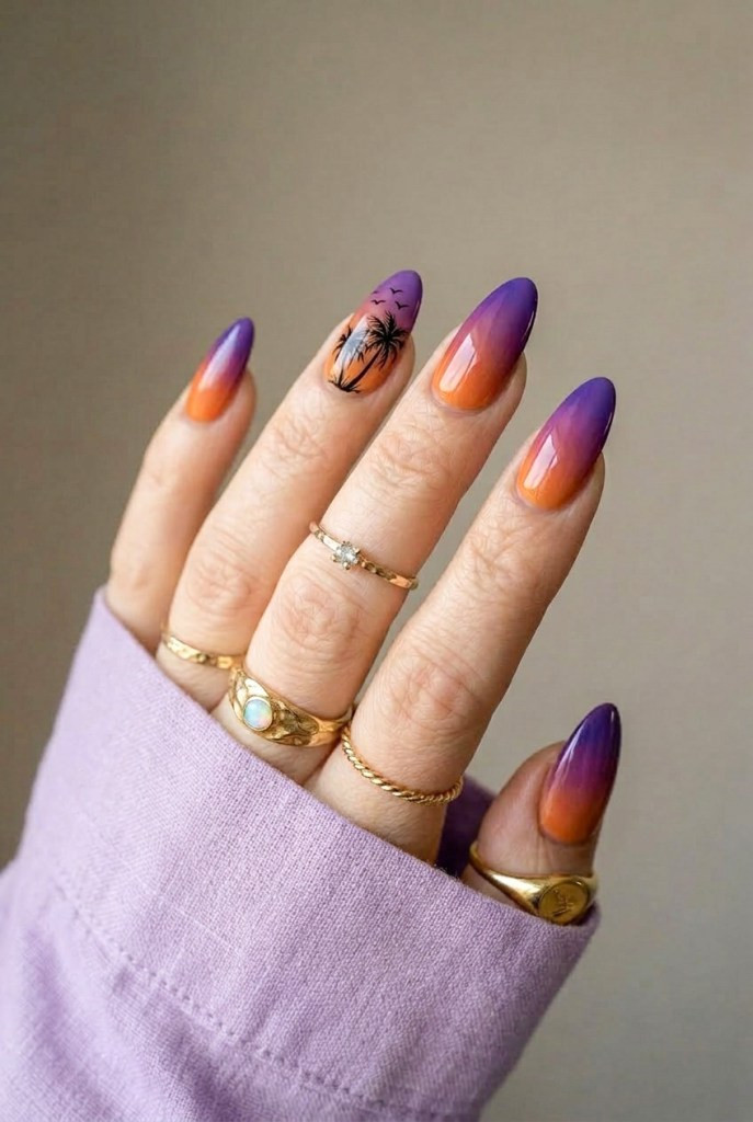 Tropical Sunset Visual Idea Tropical Sunset Visual Idea — Sunset Nails